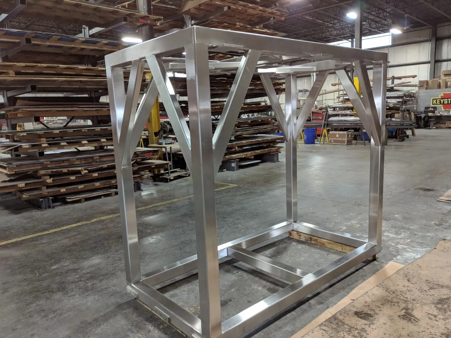 Stainless steel frame fabricated by Keystone Fabricating Inc.
