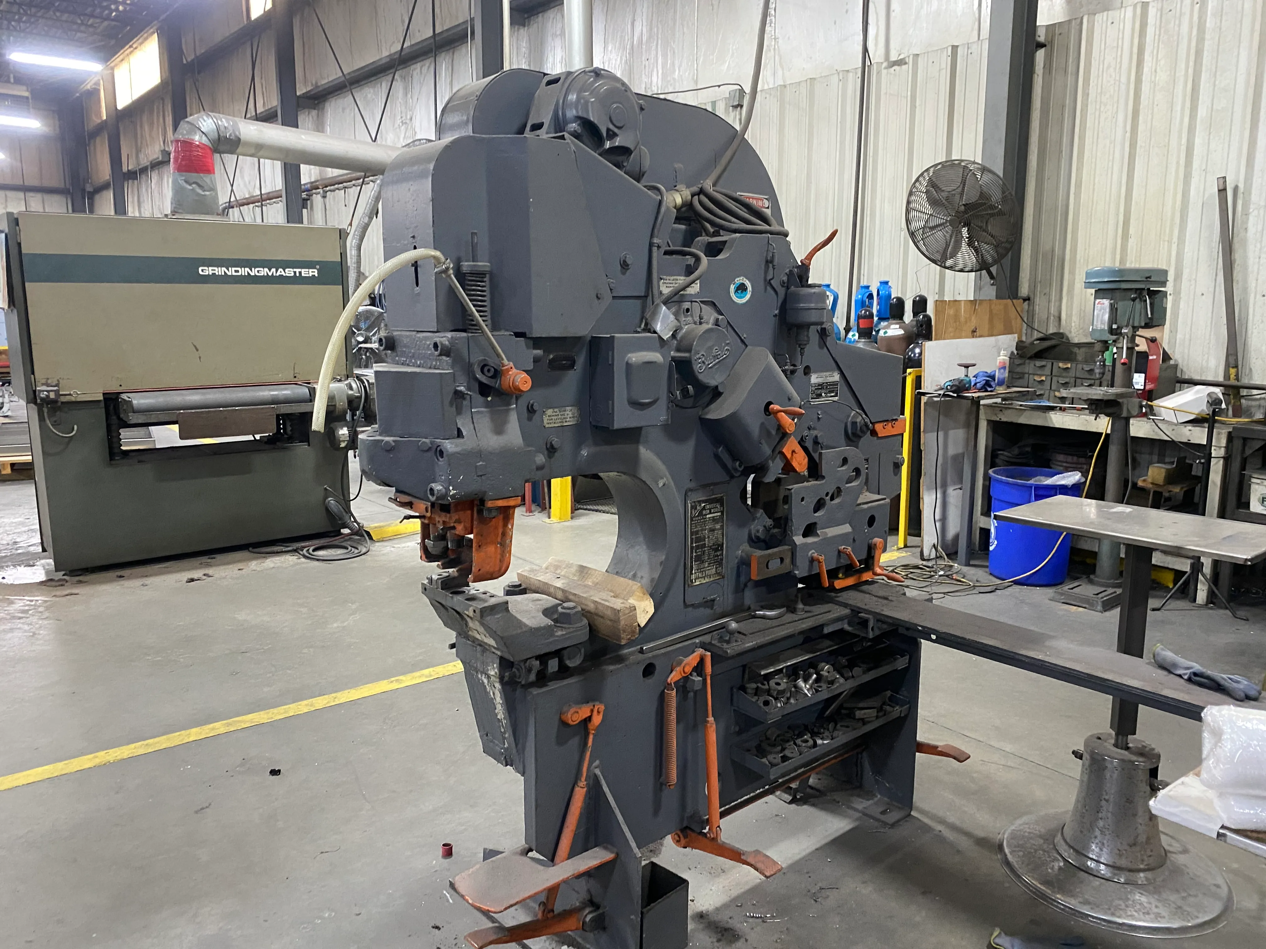 Ironworker machine front view at Keystone Fabricating